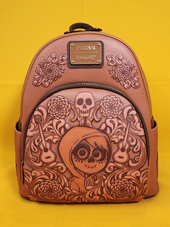 Loungefly Disney Pixar Coco Miguel Floral Tooled Mini Backpack NEW main image 8